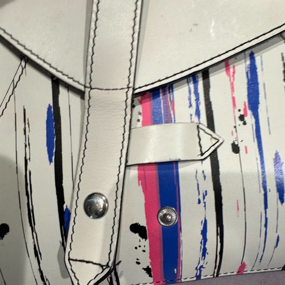 IIIBECA by JOY GRYSON CROSSBODY - WHITE PATTERN BLUE/PINK SILM LEATHER (2014) - Picture 6 of 9